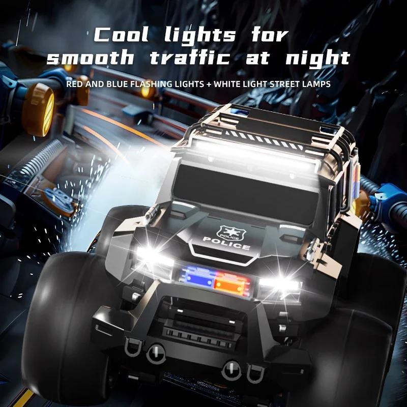 Non-Toxic 4Wd Rc Stunt Car Remote Control Vehicle Radio Control Buggy Off Road Police Cars Amphibious Climbing Truck Toys For Children Kids