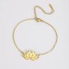 Bracelet Fleur de Lotus Dawapara Charme Lotus Bonne Fortune Bracelet Femme Cadeaux Amoureux Méditation Yoga Bijoux Couple Acier Inoxydable