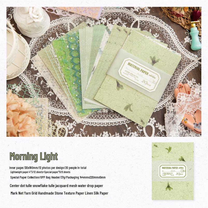 DIY Multi-Material Paper with Colorful Retro Grid Design for Journal Background Decoration