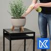 KADAX Blumentopf Übertopf mit Füßen Einsatz Pflanzgefäß 24cm Beige Schale Rund