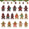 16Pcs/set Exquisite PVC Christmas Tree pendant Funny DIY Gingerbread Man Ornament Kid Gift New Year Decor Xmas Tree Decoration