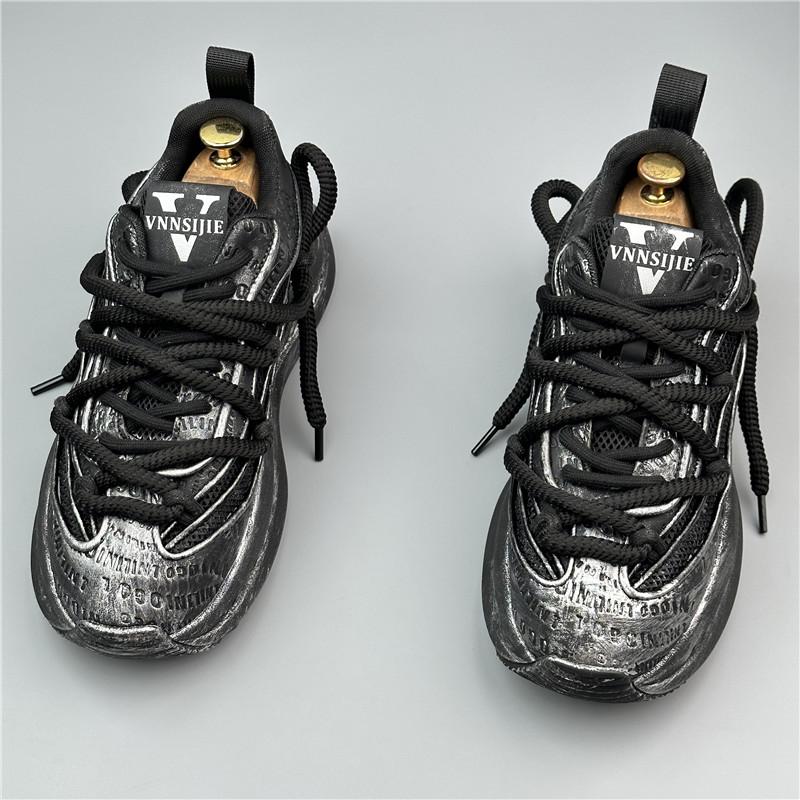 Men Casual Shoes Breathable Running Shoes New Men's Fashion Platform Sneakers Trend Lace-up Cloth Shoes Outdoor Non-slip Shoes