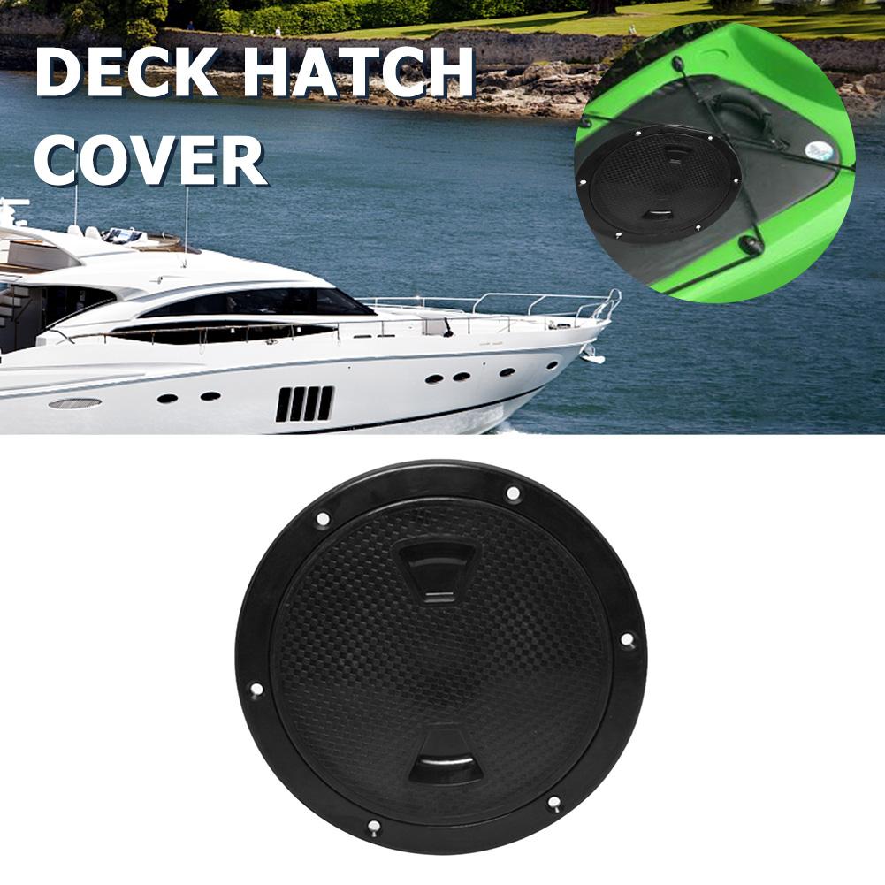4/6/8 Inch Boat Hatches Deck Plate Round Plastic Marine Deck Cover Non Slip Detachable Double Waterproof for Marine Boat Yacht