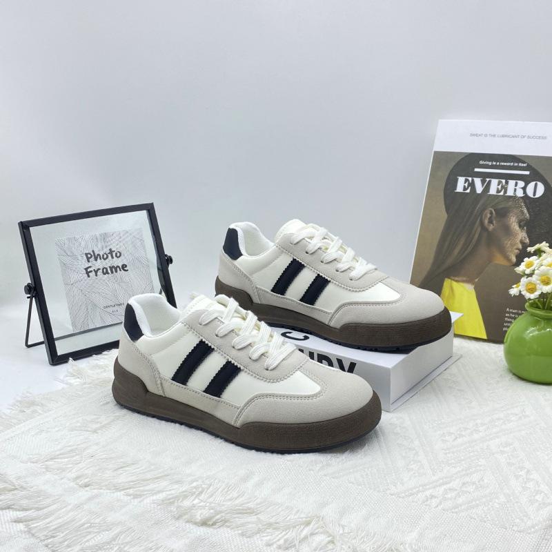 

Retro versatile German training shoes women s 2025 spring and autumn new popular chic shoes women s shoes casual girls sports board shoes 35 бежевый