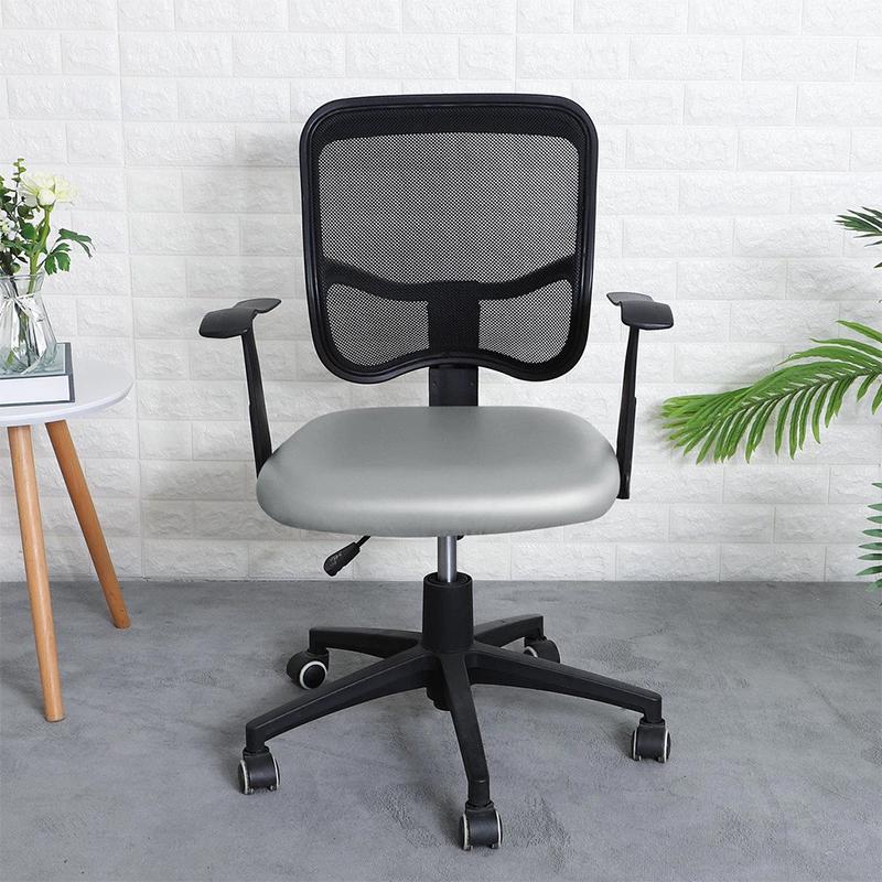 PU Leather Chair Seat Cover Elastic Computer Chair Seat Cover Waterproof Office Chair Seat Cover Chair Slipcover