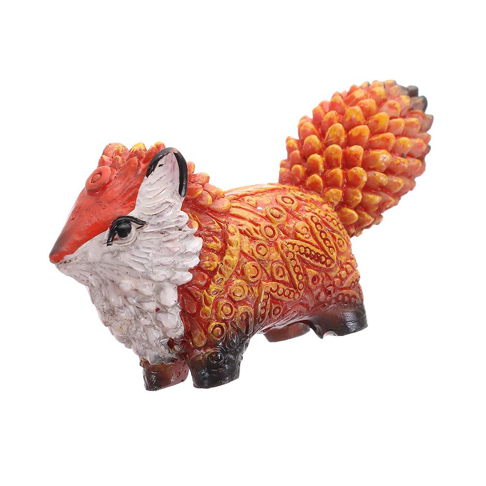 Totem Fox Miniature Figurine Fox Totem Statue Animal Resin Crafts Ornaments Desktop Decorations