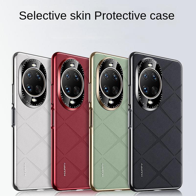 Luxury Plain Leather + Camera Lens Protection Case For Huawei Nova14 Ultra Nova 14 Pro 13 12 Ultra Hard Slim Good Texture Cover