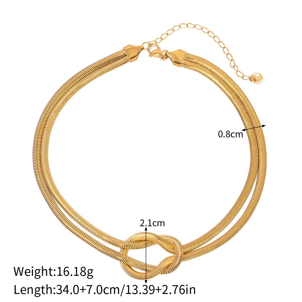 Yori 316L Stainless Steel Double Layer Necklace 18K Gold Color Plated Pendant Stylish Jewelry Trendy Waterproof & Cheaper