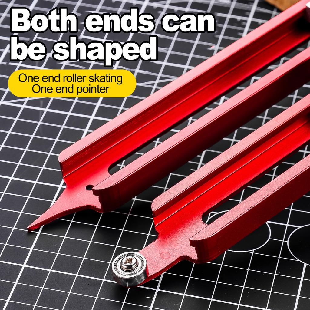 Contour Gauge Scribe Tool Profile Scribing Ruler Adjustable Pencil Holder Woodworking Edge Corner Measuring Profile Duplicator
