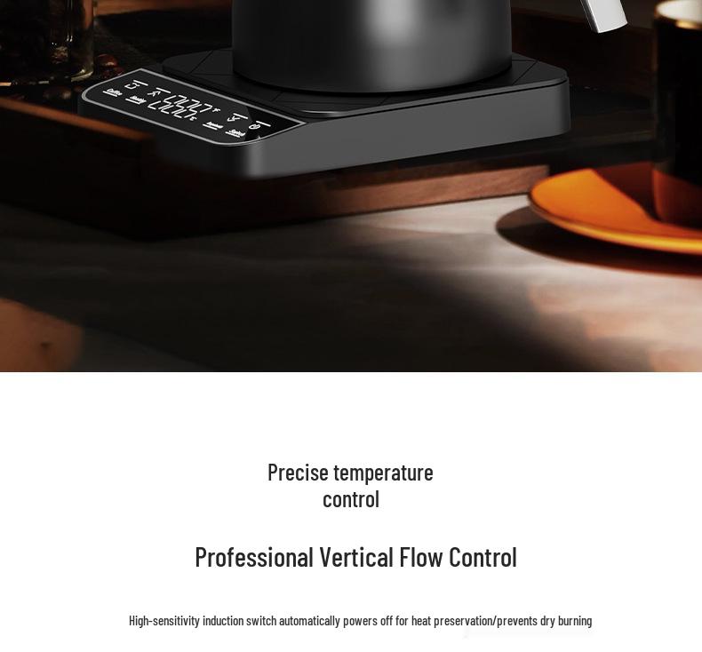 Smart Gooseneck Electric Pour-over Coffee Kettle with Temperature Control