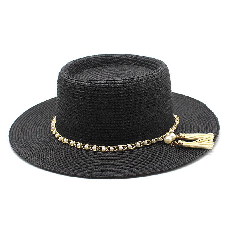 New Women Hats Summer Sun Straw Hats Outdoor Beach Panama Jazz Hats Leisure Vacation Dress Cap Sombreros De Mujer