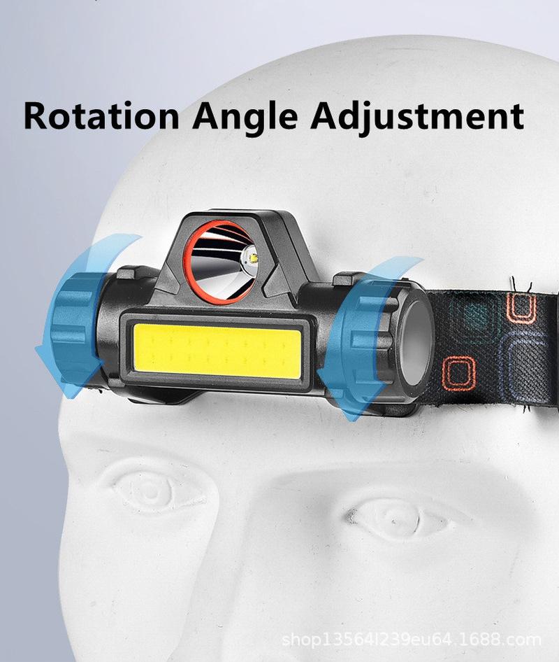 New Led Headlight Charging Waterproof Astigmatism Cob Headlight Outdoor Camping Multifunctional Headlights