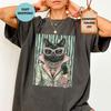 Comfort Colors Glam Cat T-Shirt, Preppy Black Cat Shirt, Animal Print Graphic
