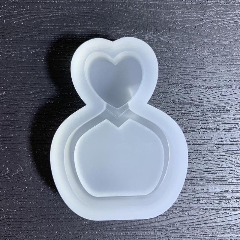 Perfume Bottle Silicone Mold Quicksand Epoxy Casting Molds Resin Shaker Mold DIY Pendant Keychain Jewelry Making Mold