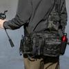 Fishing Equipment Backpack Bait Box Equipment Storage Bag Men's Fishing Backpack with Pole Holder Sling Shoulder Bag Multifunctional Waist Chest Bag