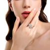9mm Shiny Rose Gold Flower Ring Luxury High Grade D VVS1 Moissanite Fine Jewelry