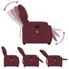 Vidaxl Lift and Massage Armchair, Reclining, Burgundy, Fabric Upholstered