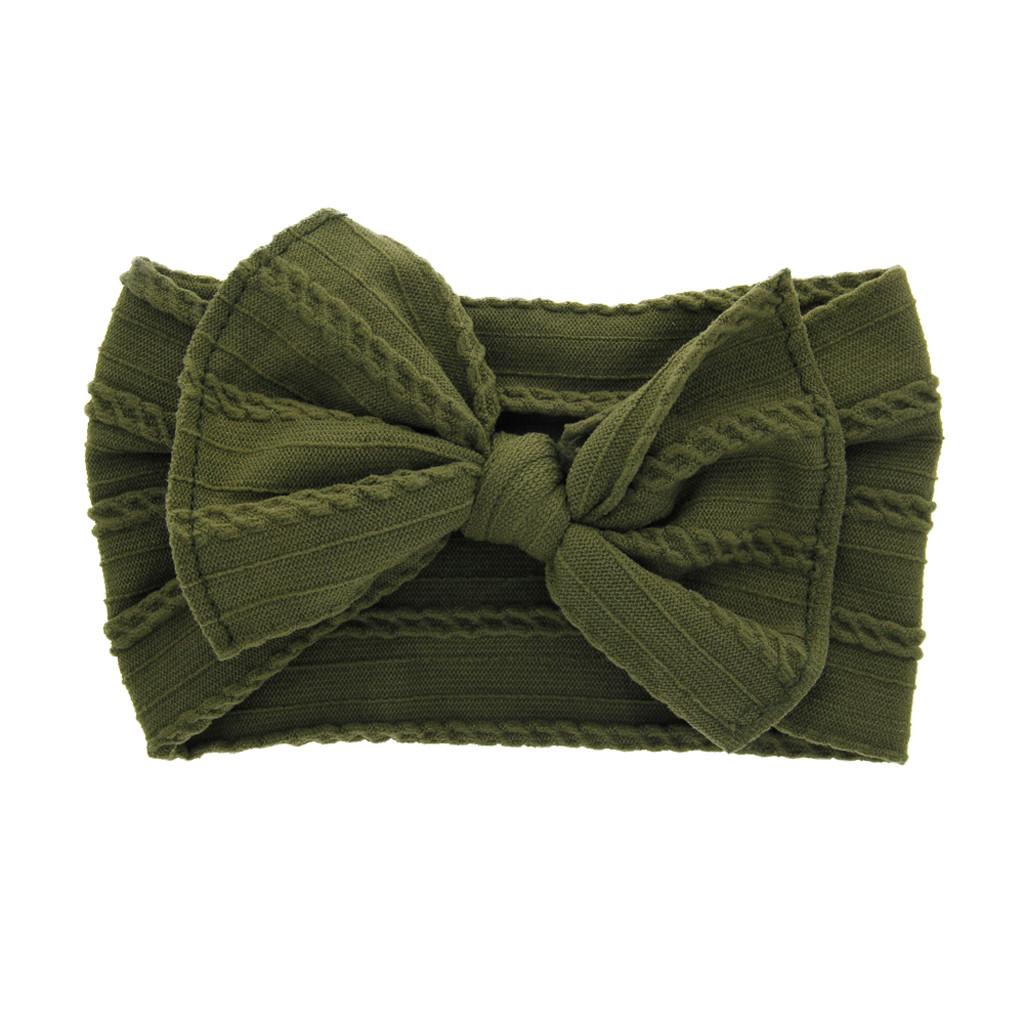 Newborn Toddler Kid Baby Girls Bow Turban Headband Headwear Accessories