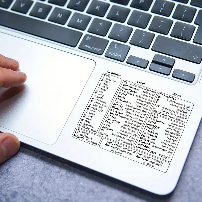Clear Shortcut Keyboard Overlay for Excel & Word - PVC Quick Reference Guide for Windows PC/Laptop, Beige