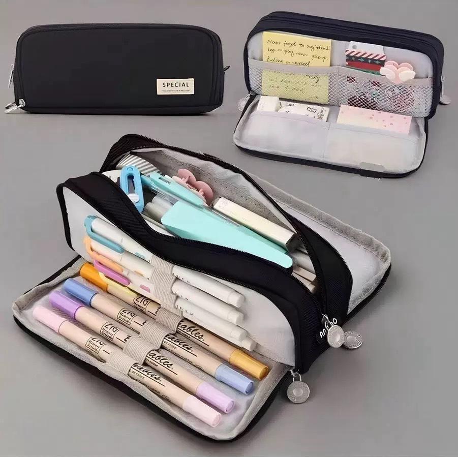 Pencil Case - Large Capacity Multi-Layer Oxford Cloth Organizer, Portable Stationery Bag for Students, Work & Casual Use