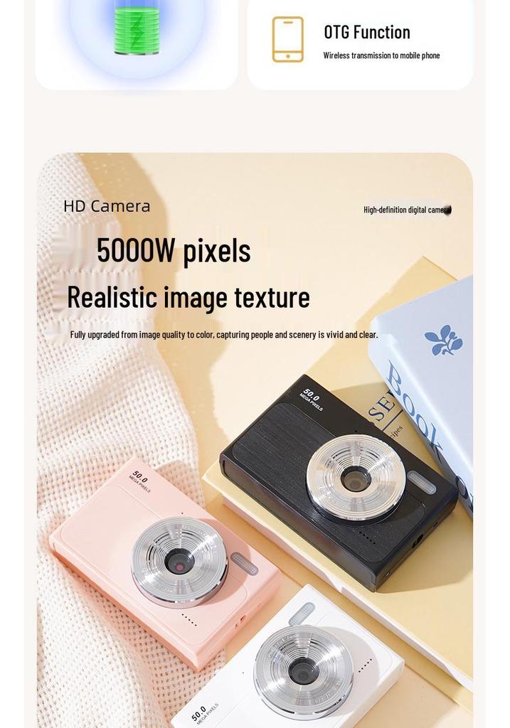 2025 High-Definition Retro Dual-Camera Digital Travel Camera for Students