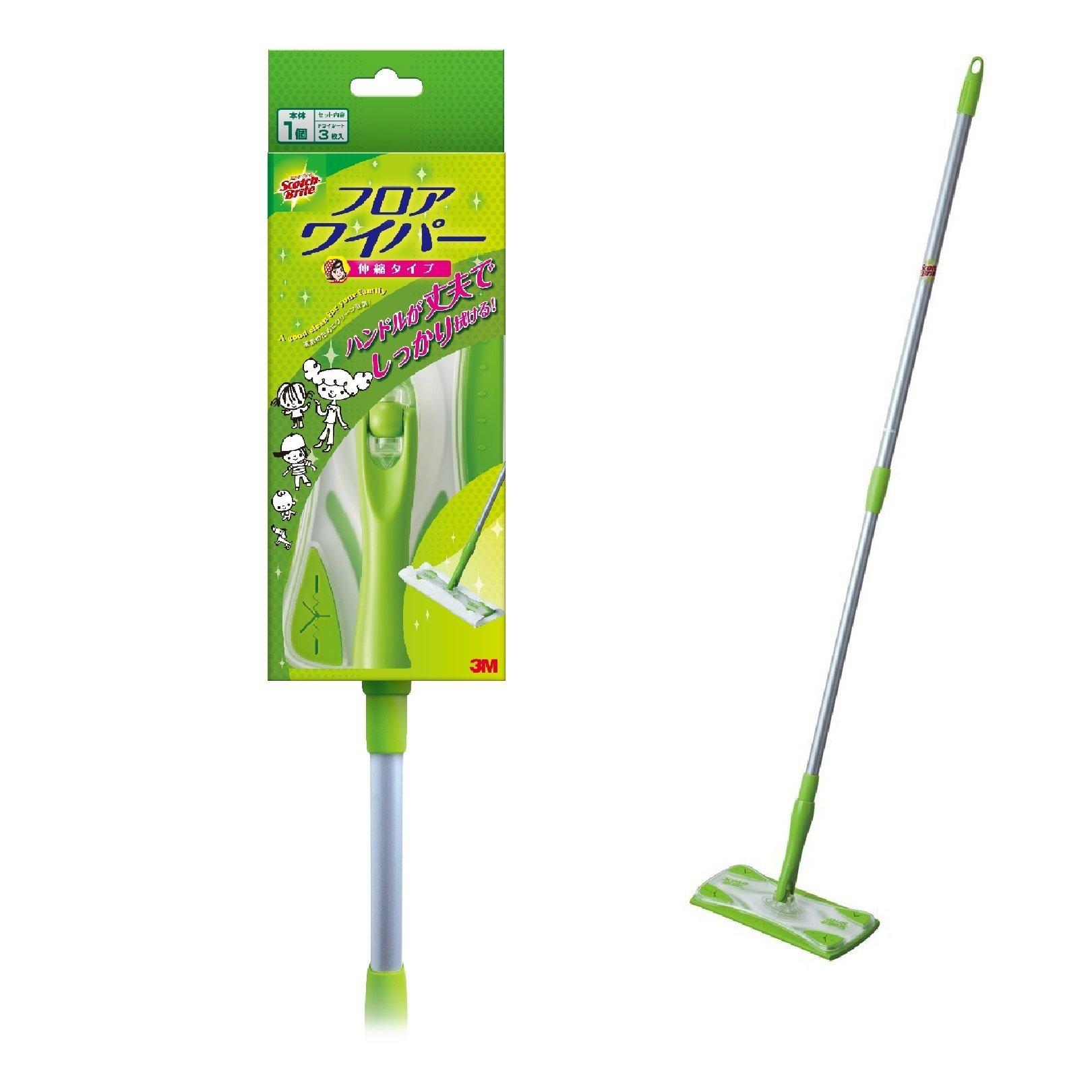 

3M Швабра для пола растягивающегося типа сухая 3 Scotch-Brite, + Лист, Листы, FW-TSS зелёный