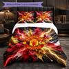 Juego de Cama de 3 Piezas con Patrón del Manchester United Suave Microfibra Funda Nórdica con Fundas de Almohada para Dormitorio
