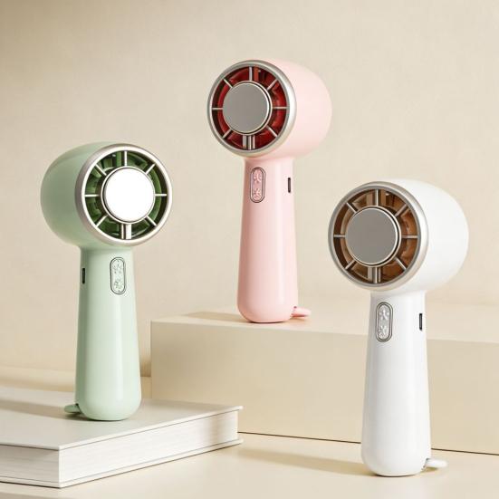 Ice Cooling Mini Handheld Fan Speed Adjustable Small Desk Fan USB Rechargeable Portable