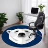 1pc Polar Bear Logo Office Round Area Rug, Under Office Chairs Bedroom Living Room Home Decor, Room Deco