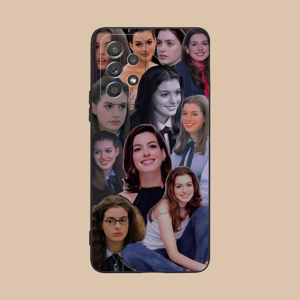 Anne Hathaway Mobile Phone Case for Samsung Galaxy A56 55 54 53 52 51 36 35 34 23 16 15 5G Colorful Cover Pretty Luxury Cover