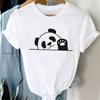 ZX TEE Cute cartoon koala print ladies T-shirt Panda Girl Animal Clothes Panda Cartoon Stylish Tshirt Top Animal Lovers shirt gift