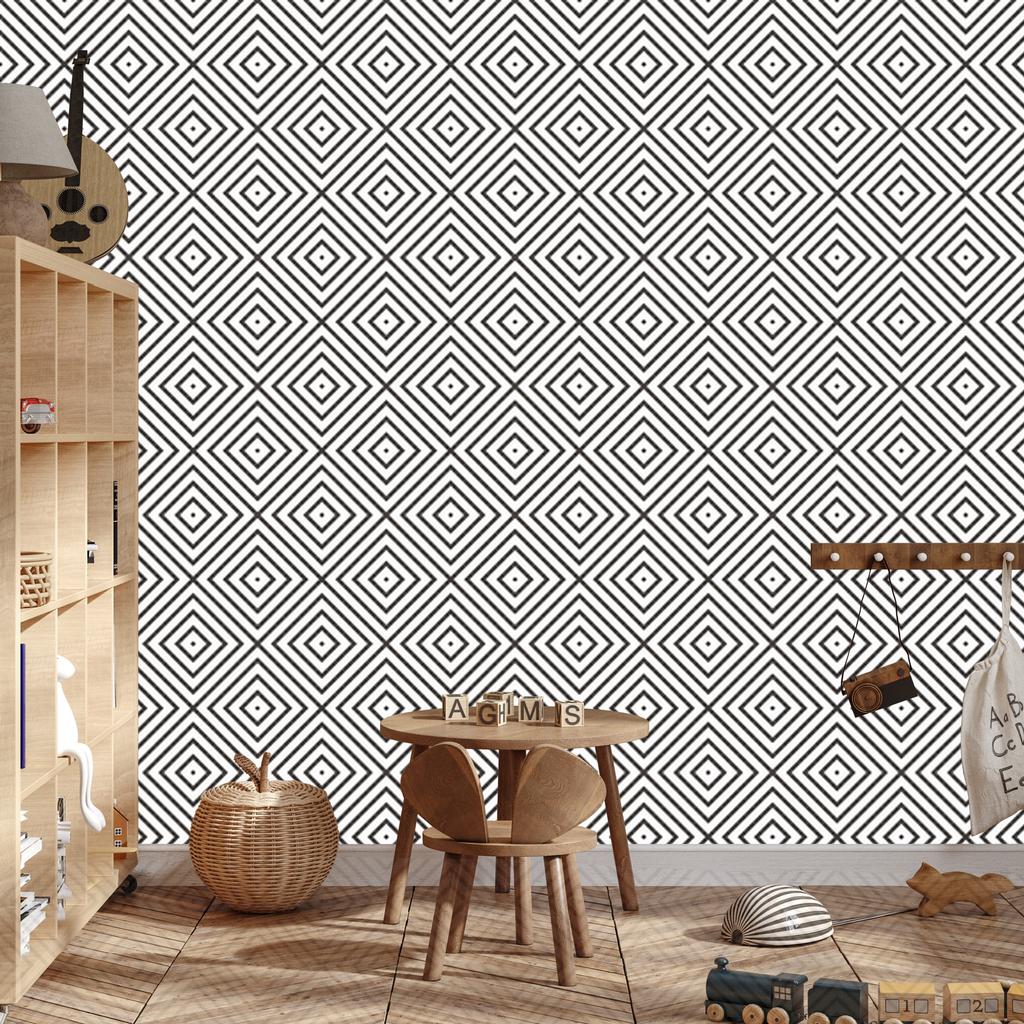 Wallpaper Modern Geometric Pattern for Living Room and Bedroom 50x1000