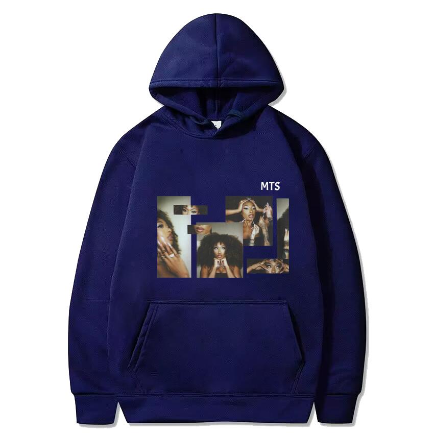 Vintage Megan Thee Stallion Selfie Graphic black Hoodie Men Women hip hop Casual streetwear Unisex Fleece Long sleeve Sweatshirt