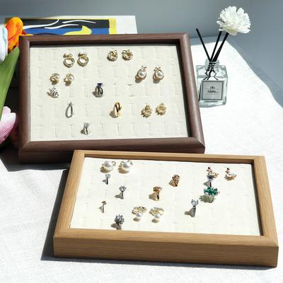 50 Slot Ring Display Plate Ear Studs Bracelet Jewelry Storage Box Wood Organizing Box Ring Tray