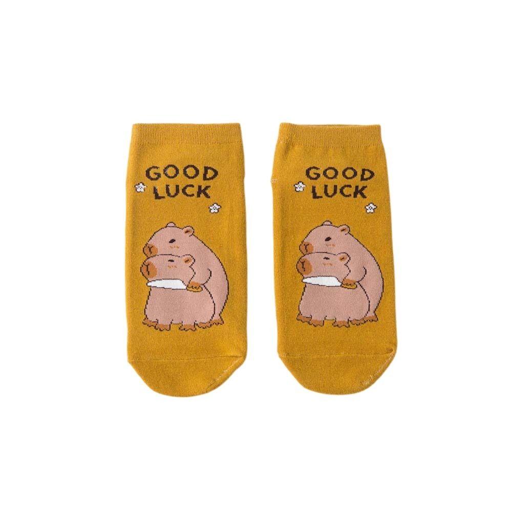 Letter Capybara Socks Anime Socks for Women Funny Short Ankle Socks  Outdoor