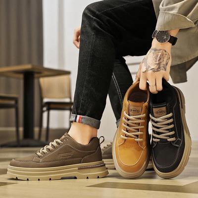 Nowe modne jesienne i zimowe męskie wysokie buty Martin dla studentów, mężczyzn i chłopców, modne buty robocze z miękką podeszwą, ochrona pracy, trampki Martin