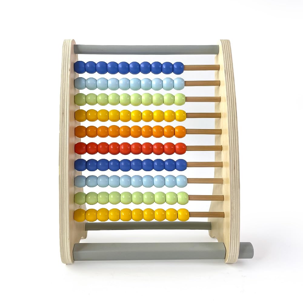 Classic World Abacus a wooden educational toy for counting numbers and suitable for ages 3 and up 100-Bead Abacus, learning, (CL54181)