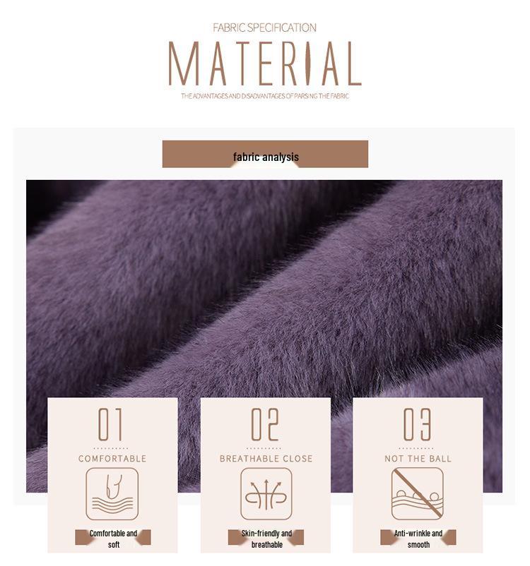 Mother's Mid-Length Faux Mink Fur Coat for Autumn and Winter Weddings