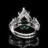 Jewelry New Ring Colorful Droplet Shaped Grandm Green Sea Blue Luxurious Women's