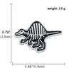 Anime Dinosaur Lapel Pin: Japanese & Korean Style Enamel Brooch for Men's Fashion