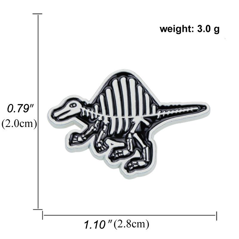 Anime Dinosaur Lapel Pin: Japanese & Korean Style Enamel Brooch for Men's Fashion