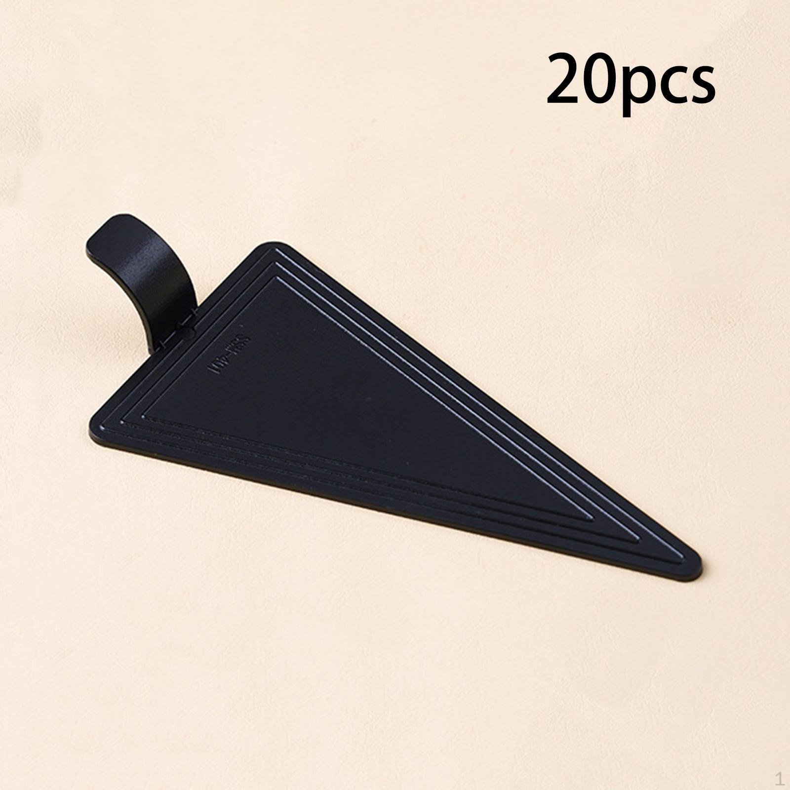 

20 Pcs Cake Boards with Handle, Dessert Tray Accessories, Black, Multi-Functional, for Baking Triangle