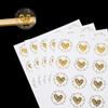 200Pcs Bronzing Transparent Sealing Stickers Love Heart Round Gold Silver Envelop Candy Bag Label for Baking Gift DIY Decoration