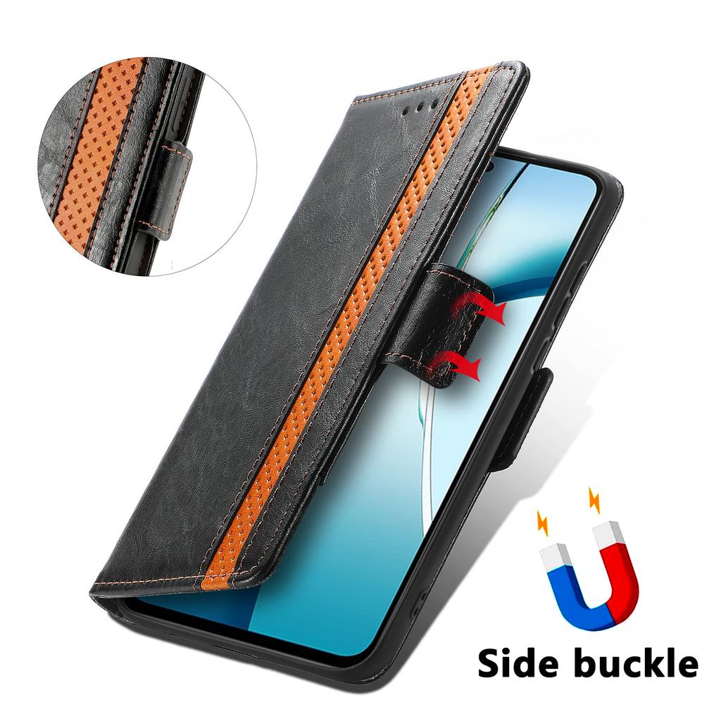 For Motorola Moto G55 5G Phone Cases CASENEO PU Leather Cover Stand with RFID Blocking Wallet