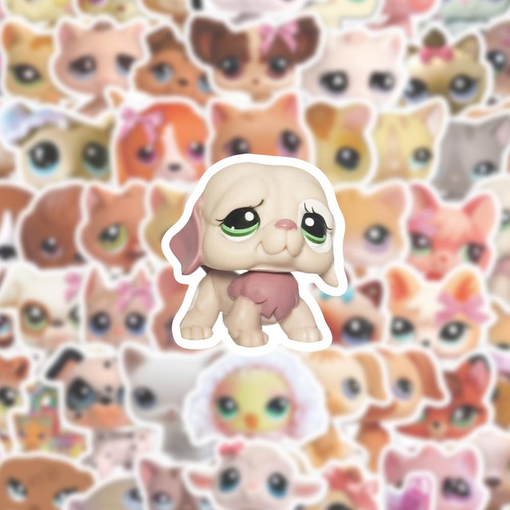 55/110pcs Funny Game Littlest Pet Shop Stickers Kids DIY Decals Toy Stationery Phone Case Notebook Cute Cartoon Sticker Decor