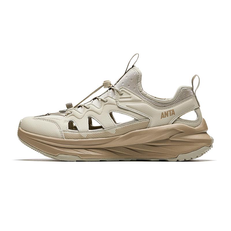 Anta Exploration Comfortable Versatile Non-Slip Breathable Wear-Resistant Creek Shoes Men Shoes Beige 912528504-4