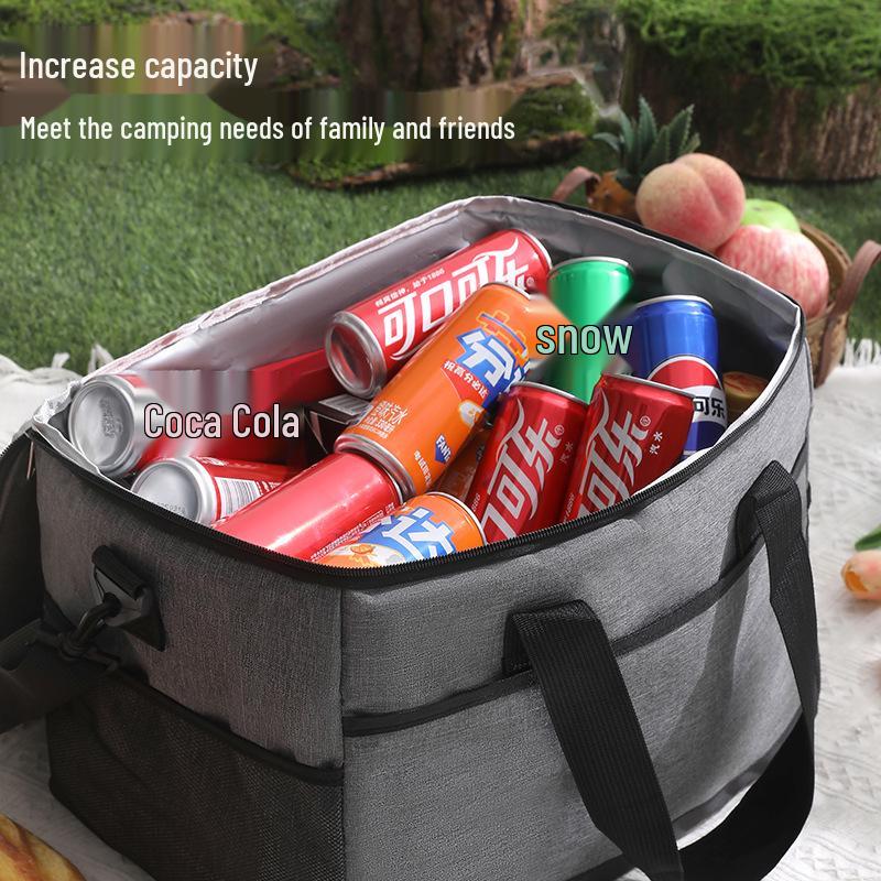 Waterproof Large Picnic Bag with PEVA Insulation and Shoulder Strap