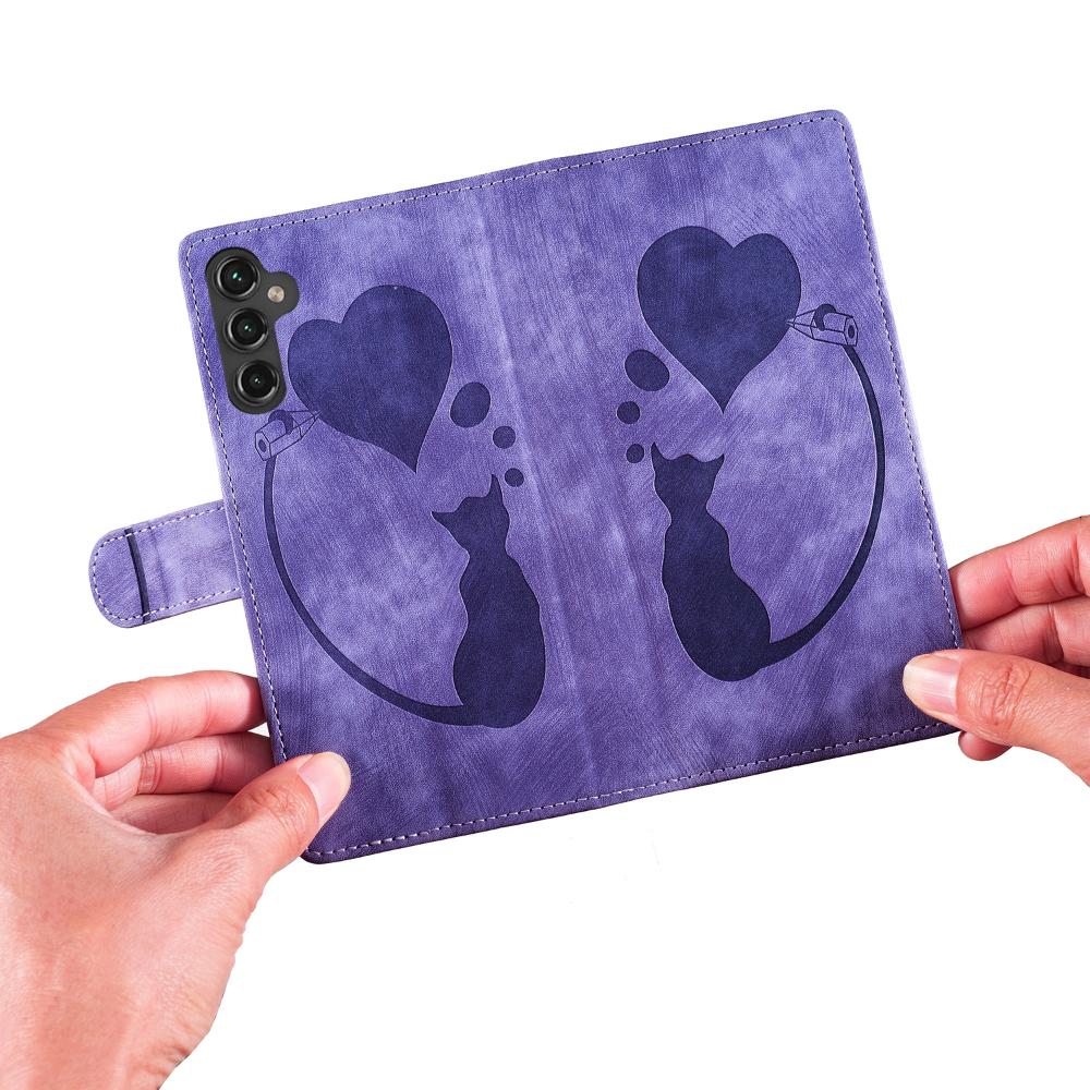 Flip Case for Samsung Galaxy A55 A54 A56 A35 A34 A25 A24 A15 A14 A05S A13 A23 A53 Cases Cat Butterfly Leather Wallet Back Cover