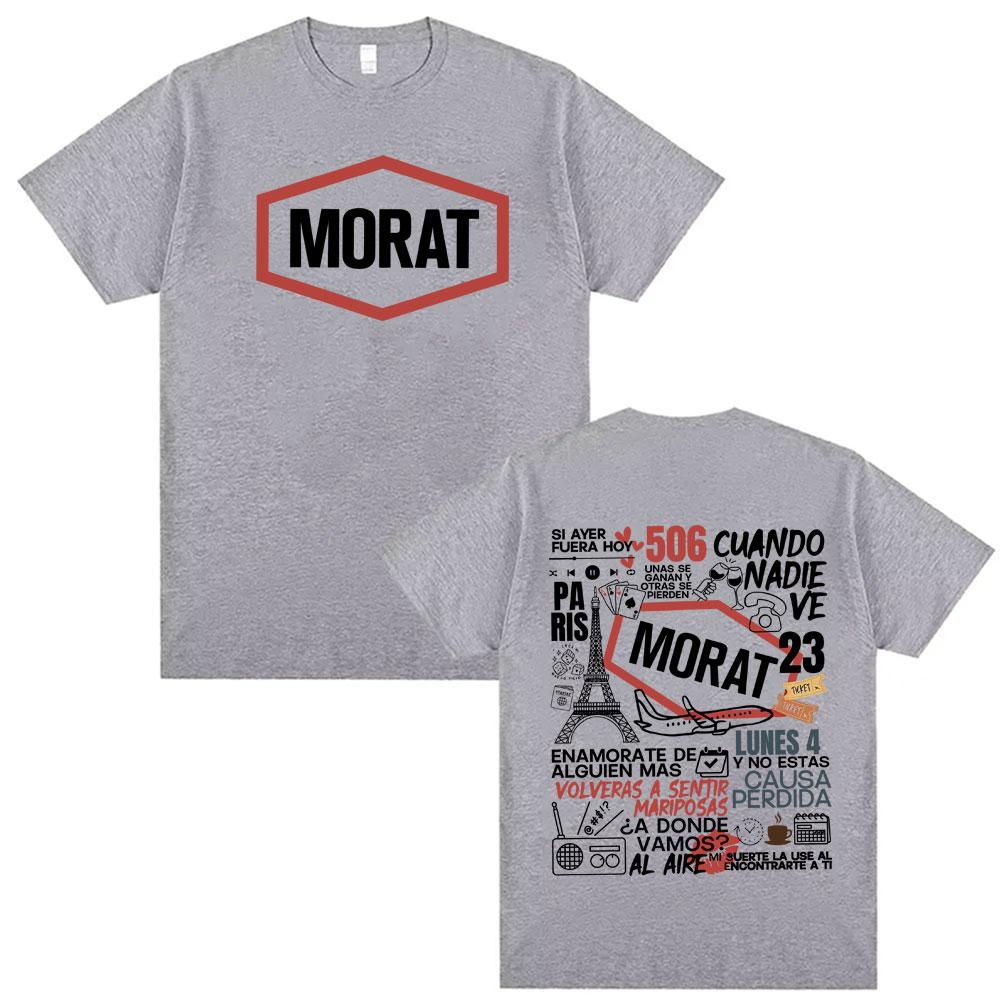 Rock Band Morat Grafiche Album T-shirt Unisex Moda Unisex Retro Estate Hip Hop T-shirt Alta Qualità T-shirt Oversize Streetwear