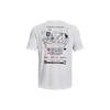Under Armour Letter Print Crew Neck Short Sleeve T-Shirt Men Tops White 1376856-100